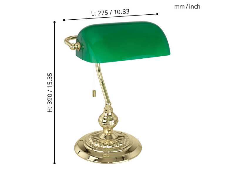 EGLO BANKER Tischleuchte, grün