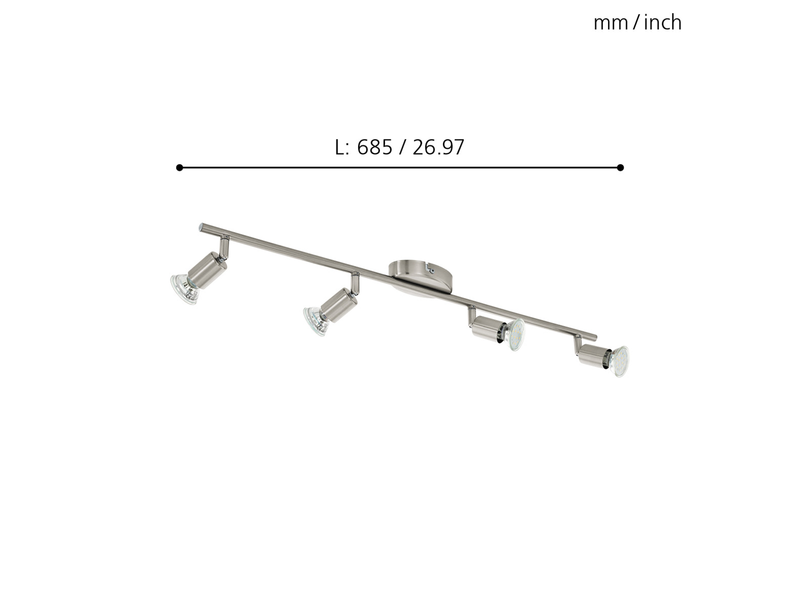EGLO BUZZ-LED Spot, nickel-matt