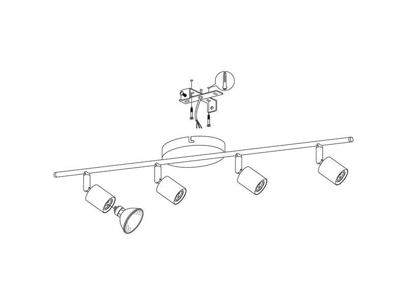EGLO BUZZ-LED Spot, nickel-matt