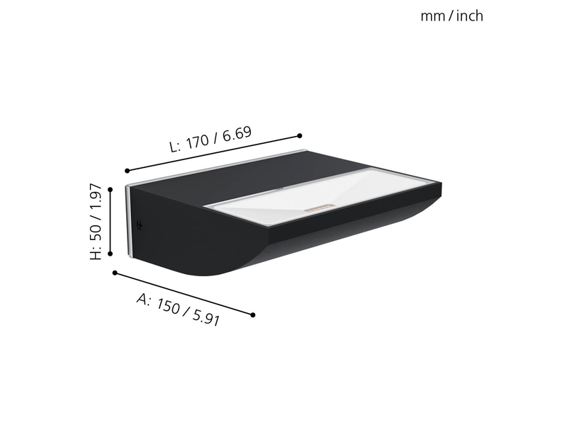 EGLO SORRONARO Wandleuchte, transparent