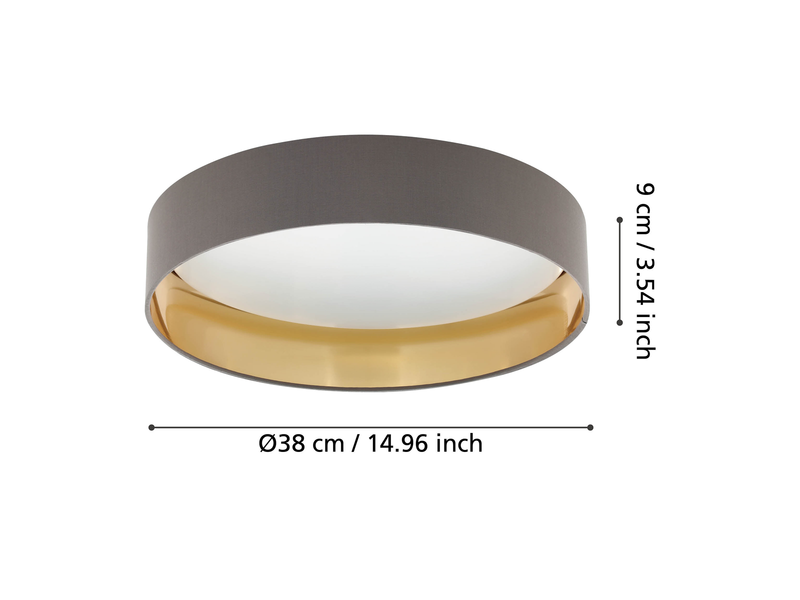 EGLO MASERLO 2 Deckenleuchte, cappuccino, gold