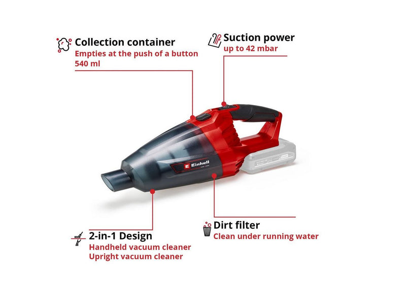 Einhell Handstaubsauger TE-VC 18 Li-Solo (ohne Akku)