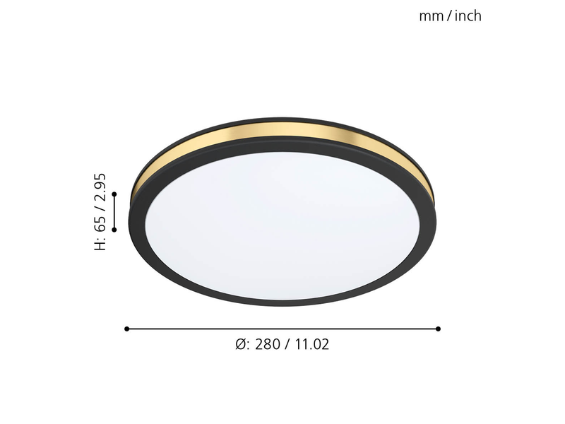 EGLO PESCAITO Wand- / Deckenleuchte, weiss, gold