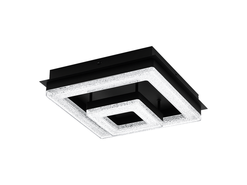 EGLO FRADELO 1 Deckenleuchte, schwarz, klar