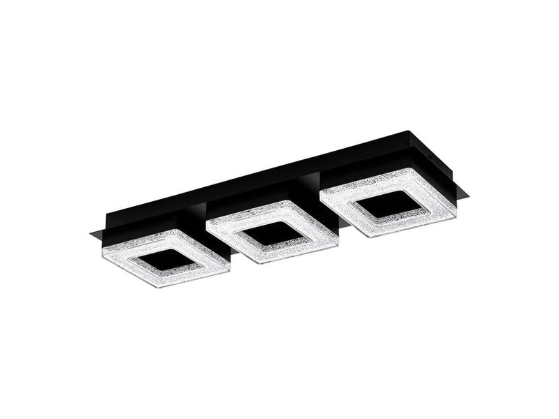 EGLO FRADELO 1 Wand- / Deckenleuchte, schwarz, klar