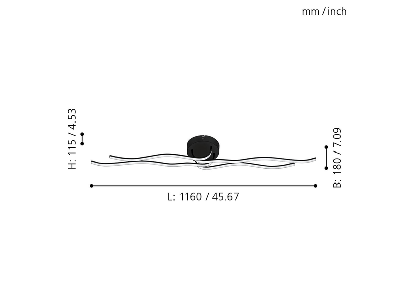 EGLO RONCADE 1 Wand- / Deckenleuchte, weiss