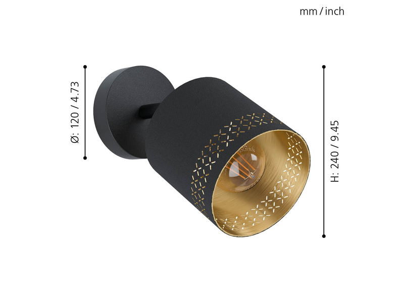 EGLO ESTEPERRA Spot, schwarz, gold