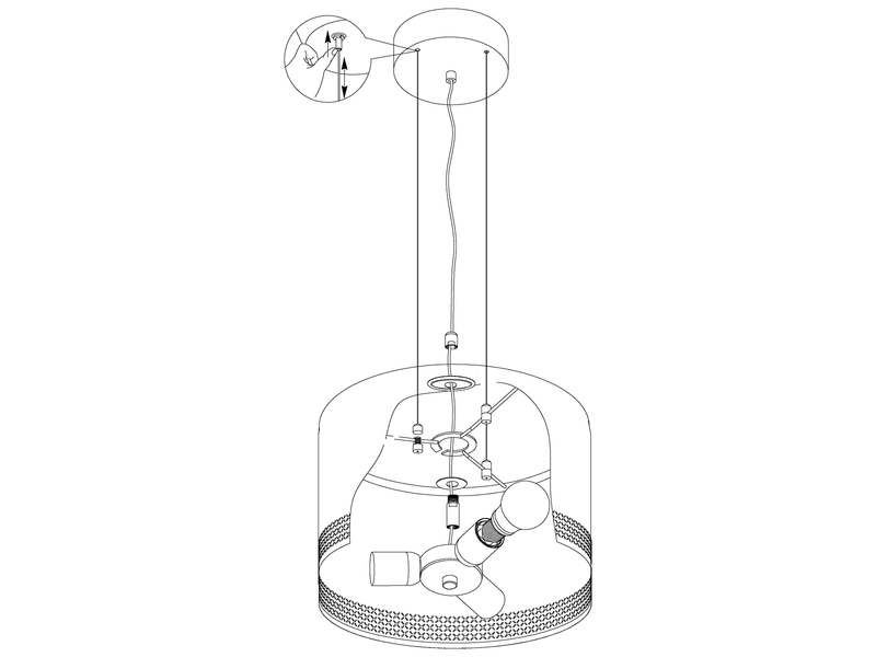 EGLO ESTEPERRA Hängeleuchte, schwarz, gold