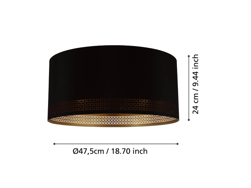 EGLO ESTEPERRA Deckenleuchte, schwarz, gold