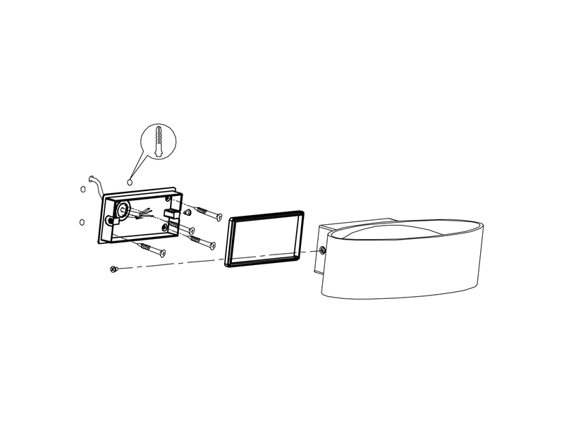 EGLO CHINOA Wandleuchte, transparent