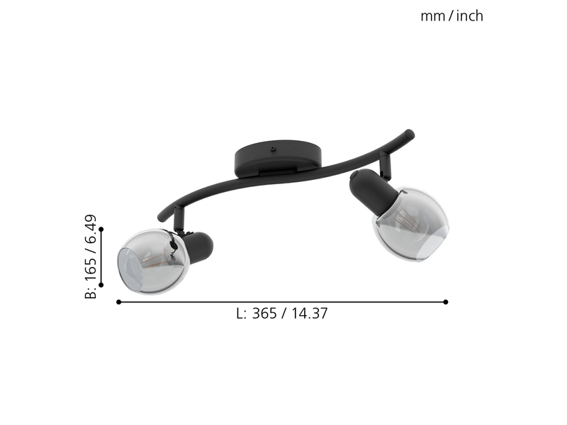 EGLO POLLICA Spot, schwarz-transparent