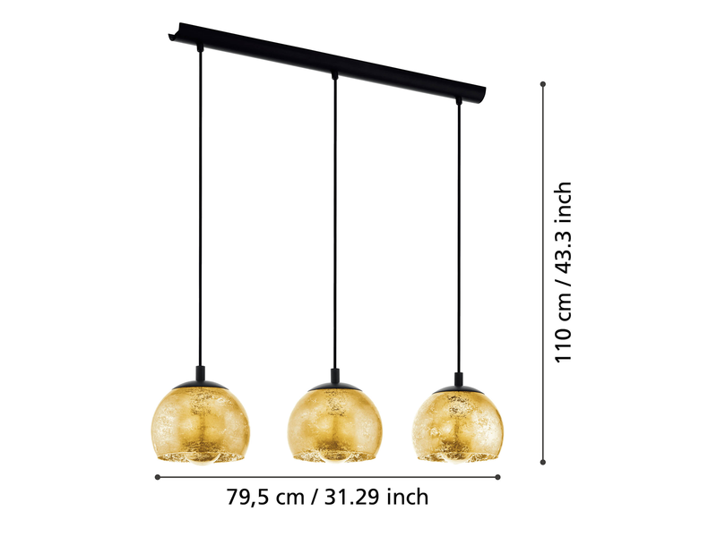 EGLO ALBARACCIN Hängeleuchte, goldfarben