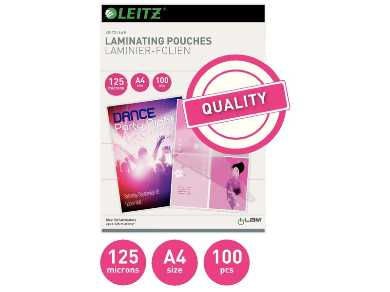 Leitz Heißlaminierfolien A4, 125 mic