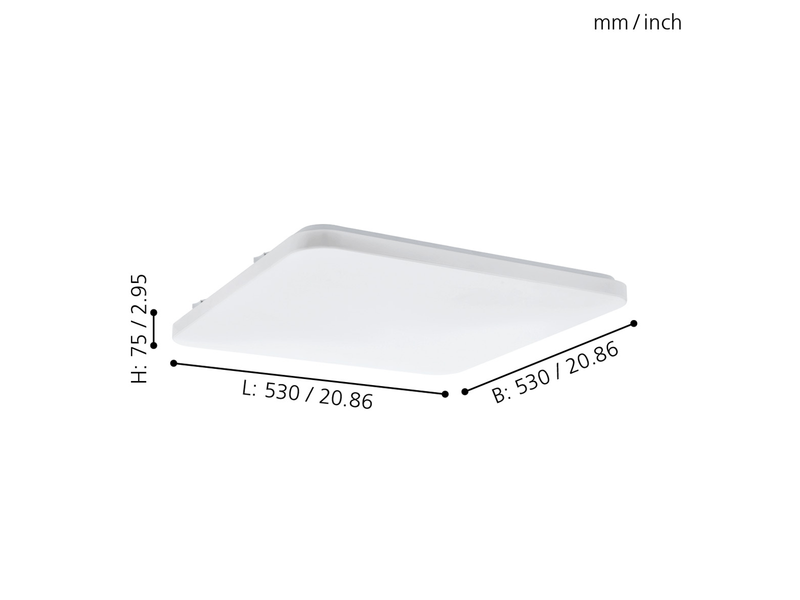 EGLO FRANIA Wand- / Deckenleuchte, weiss