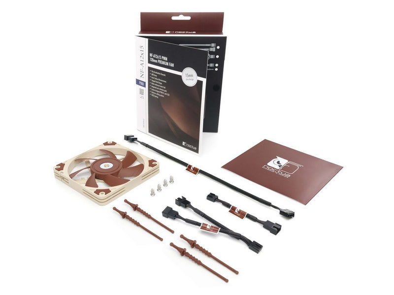 Noctua NF-A12x15 PWM - Gehäuselüfter - 120mm - Braun - 24 dBA