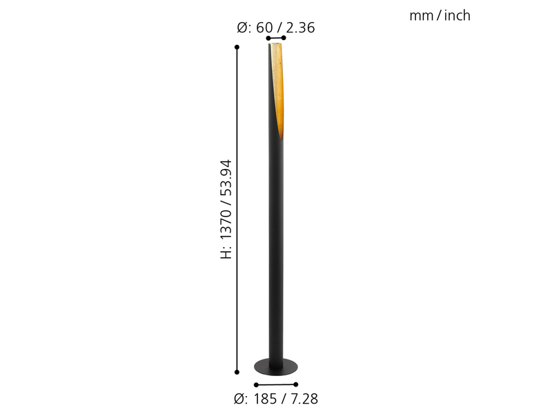 EGLO BARBOTTO Stehleuchte, schwarz, gold