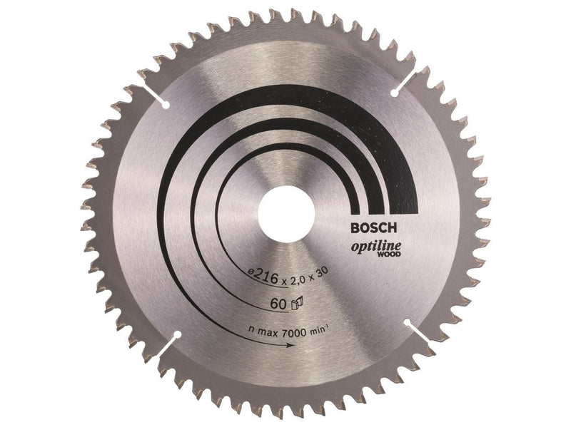 Bosch RUNDSAVKL Ø216X30MM 60 T -5GR TRÆ