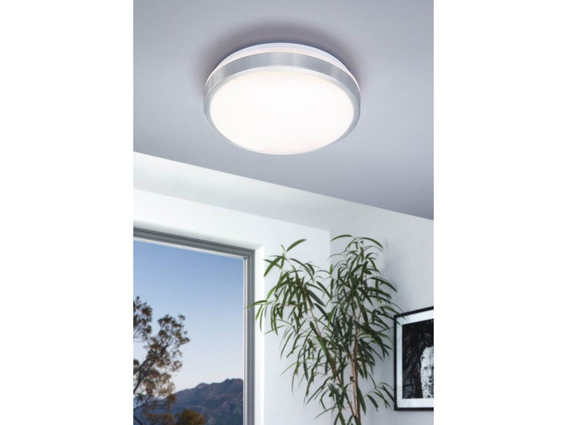 EGLO COMPETA 1 Wand- / Deckenleuchte, weiss, nickel-matt