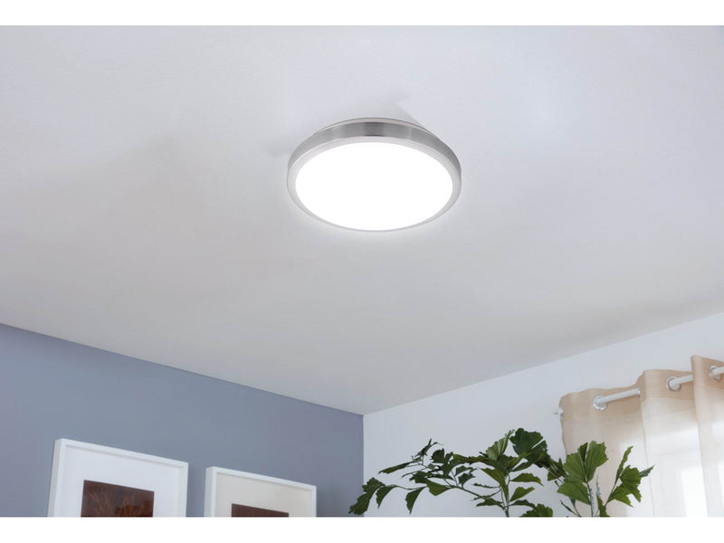 EGLO COMPETA 1 Wand- / Deckenleuchte, weiss, nickel-matt
