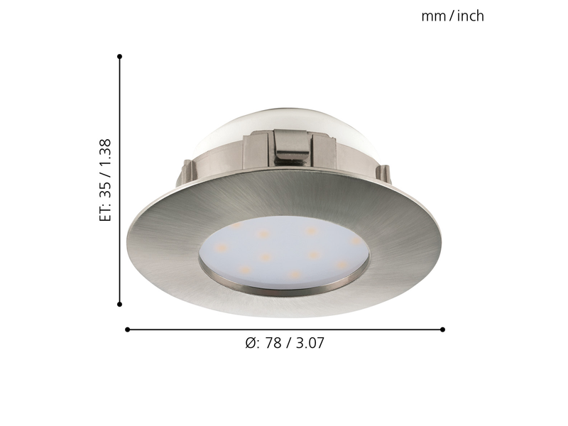 EGLO PINEDA Einbauleuchte, nickel-matt