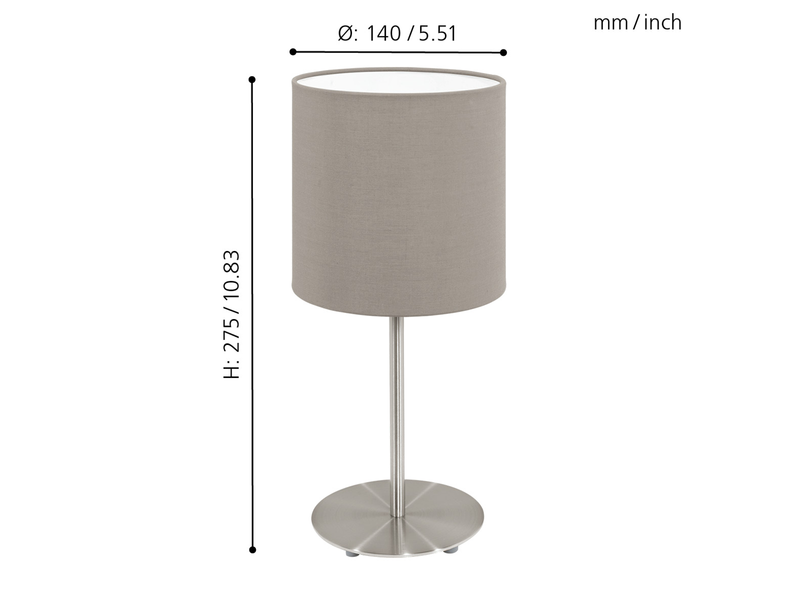 EGLO PASTERI Tischleuchte, taupe