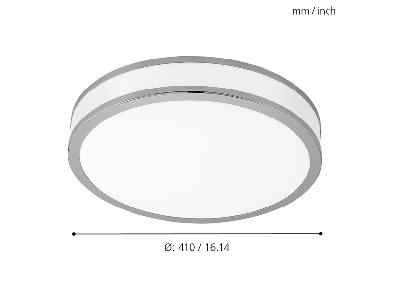 EGLO PALERMO 2 Wand- / Deckenleuchte, weiss, chrom
