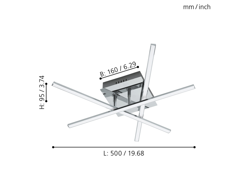 EGLO LASANA 1 Wand- / Deckenleuchte, weiss