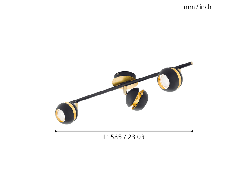 EGLO NOCITO Spot, schwarz, gold