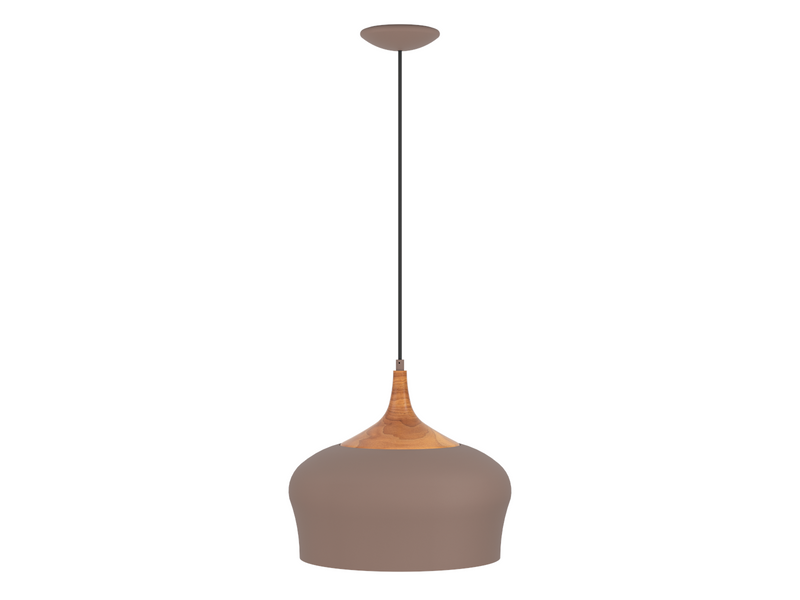 EGLO OBREGON Hängeleuchte, braun, creme, eiche