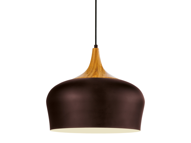 EGLO OBREGON Hängeleuchte, braun, creme, eiche