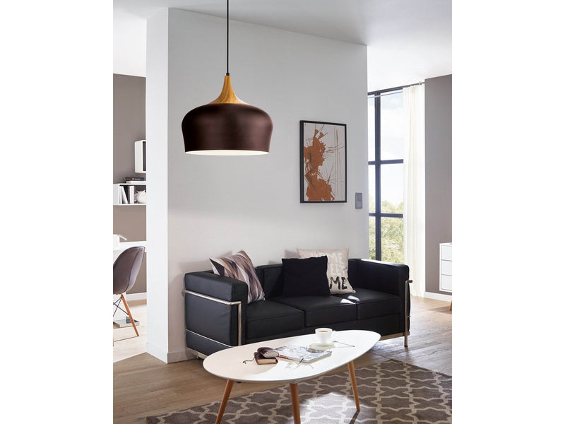 EGLO OBREGON Hängeleuchte, braun, creme, eiche
