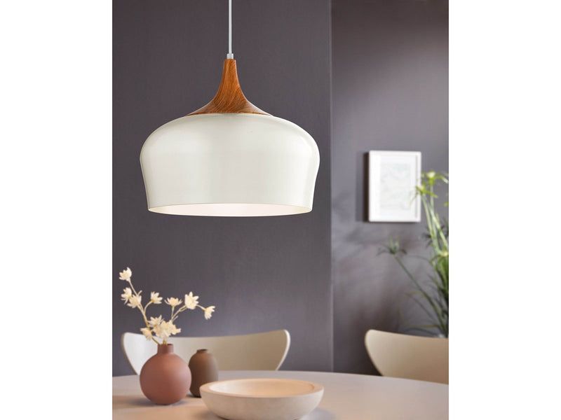 EGLO OBREGON Hängeleuchte, creme, eiche