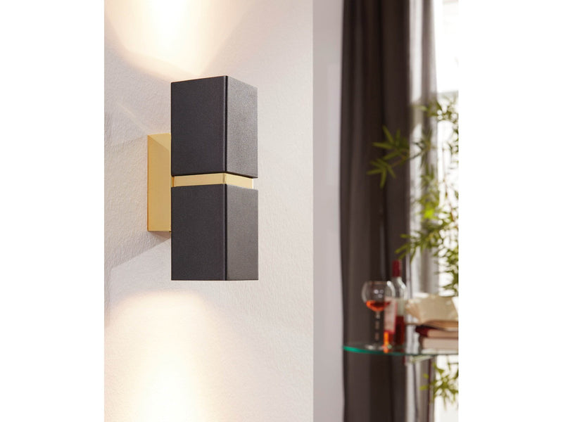 EGLO PASSA Wandleuchte, schwarz, gold