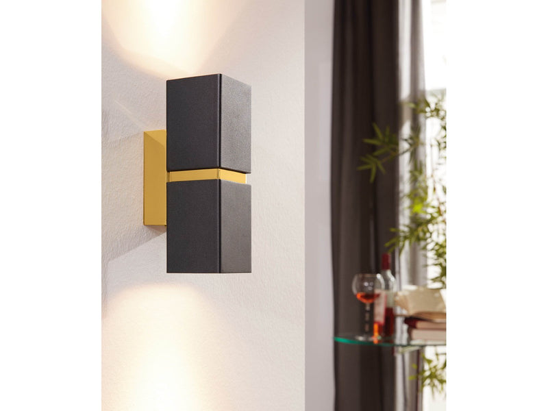 EGLO PASSA Wandleuchte, schwarz, gold