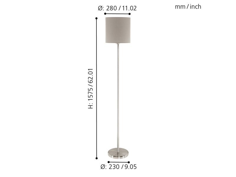 EGLO PASTERI Stehleuchte, taupe