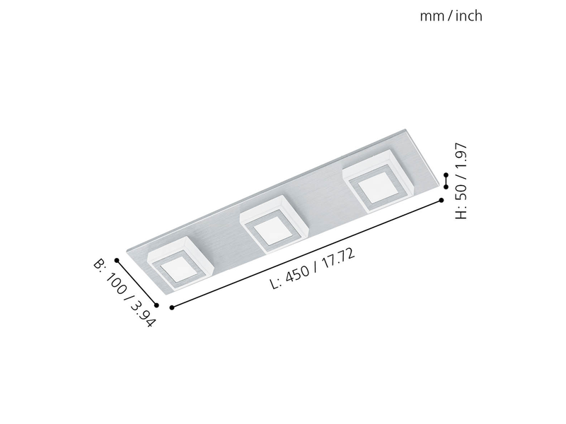 EGLO MASIANO Wand- / Deckenleuchte, satiniert