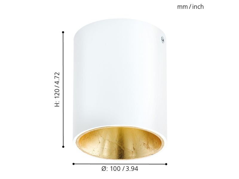 EGLO POLASSO Deckenleuchte, weiss, gold