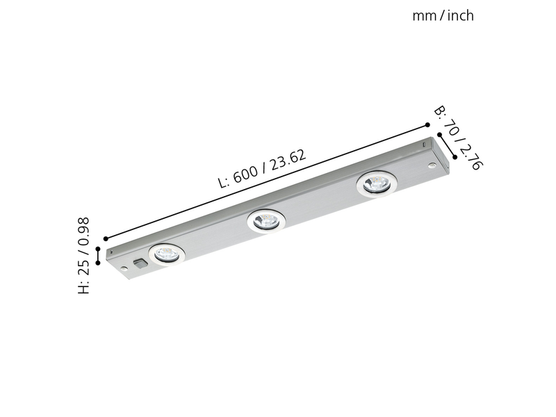 EGLO KOB LED Unterbauleuchte, nickel-matt