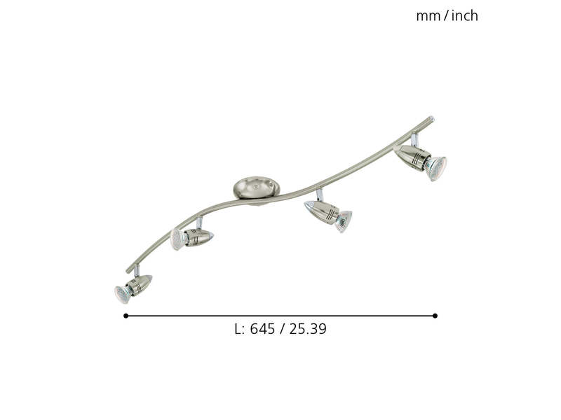 EGLO MAGNUM-LED Spot, nickel-matt, chrom