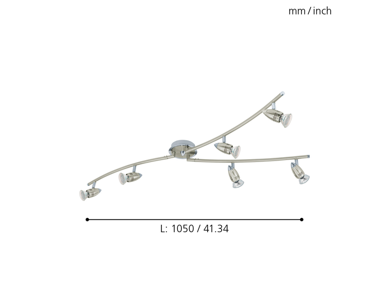 EGLO MAGNUM-LED Spot, nickel-matt, chrom