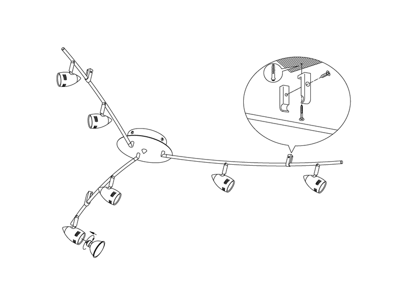 EGLO MAGNUM-LED Spot, nickel-matt, chrom