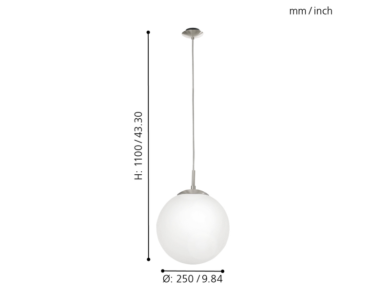 EGLO RONDO Hängeleuchte, weiss
