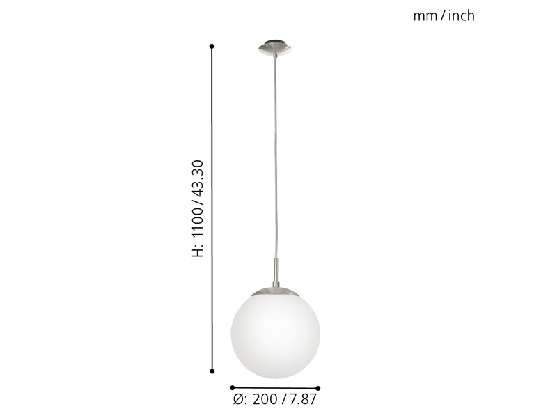 EGLO RONDO Hängeleuchte, weiss