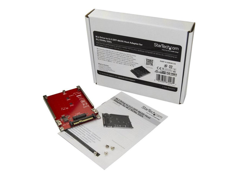 StarTech.com M.2 Drive to U.2 (SFF-8639) Host Adapter for M.2 PCIe NVMe SSDs - interfaceadapter - M.2 Card - U.2