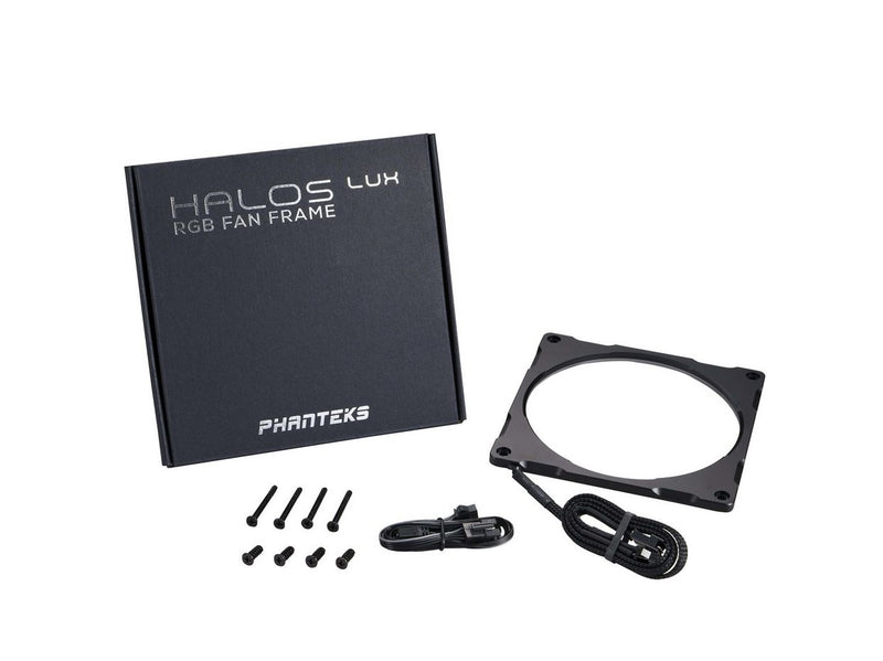 Phanteks Halos Lux RGB LED Fan Frame - 140mm - Schwarz mit RGB LED