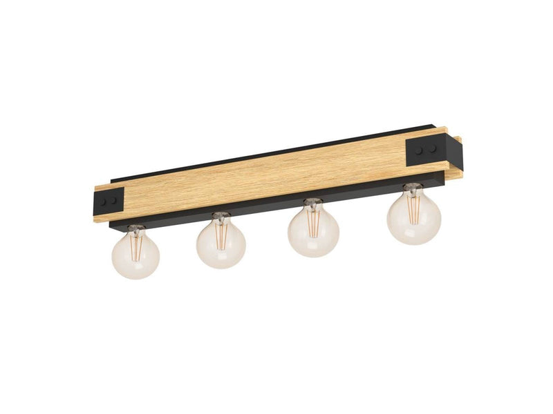 EGLO LAYHAM Deckenleuchte, braun, schwarz