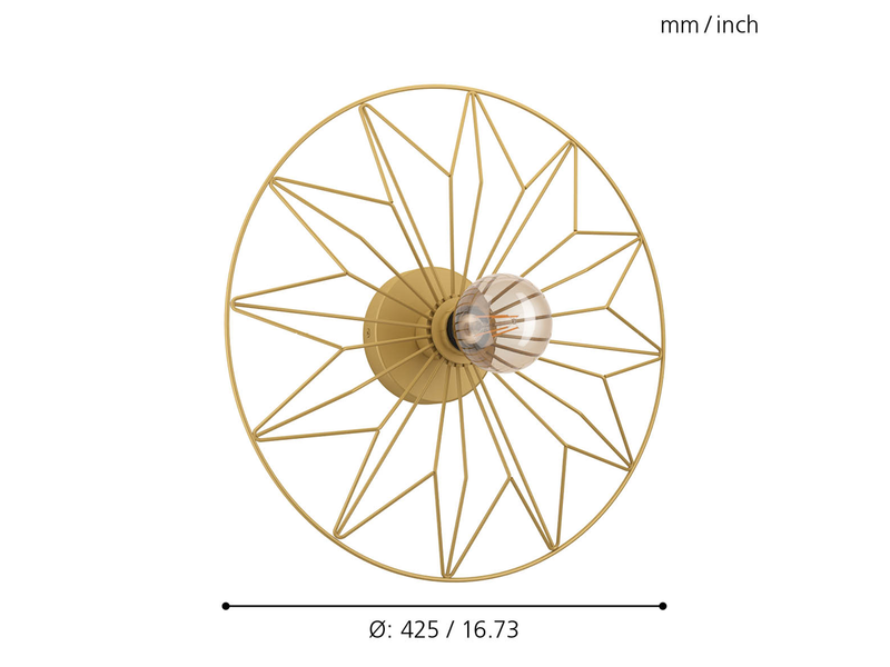 EGLO CASTANUELO Wand- / Deckenleuchte, goldfarben