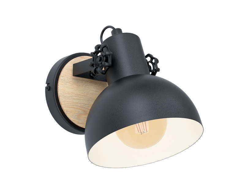 EGLO LUBENHAM Wandleuchte, schwarz, braun