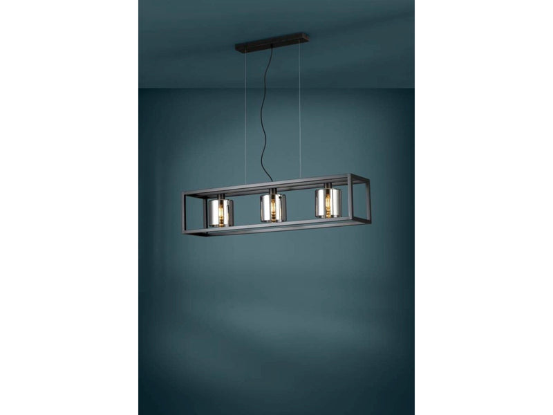 EGLO BRISLING LANGBORD 3XE27 L110 RØG/SORT