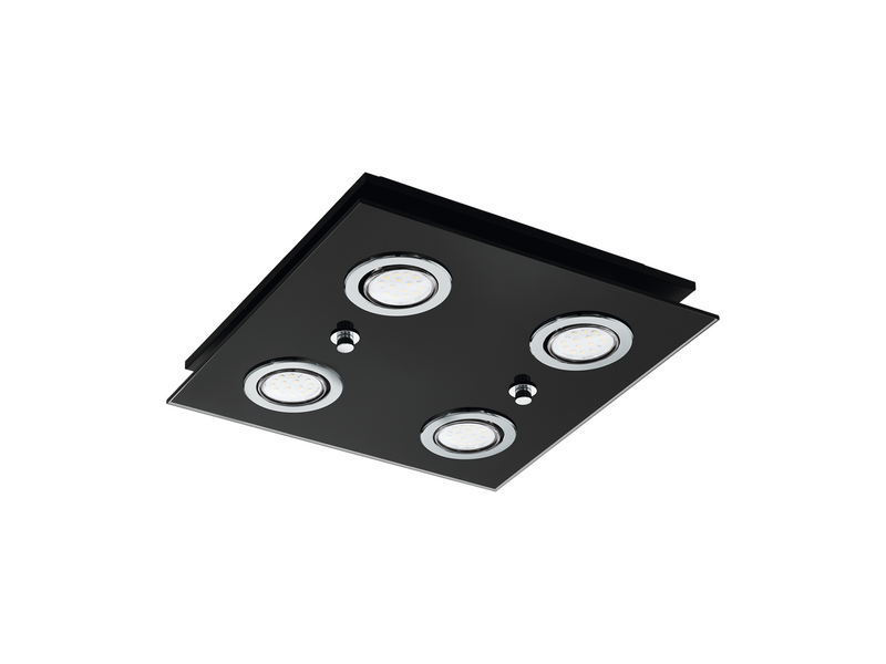 EGLO GRATTINO Deckenleuchte, schwarz, klar